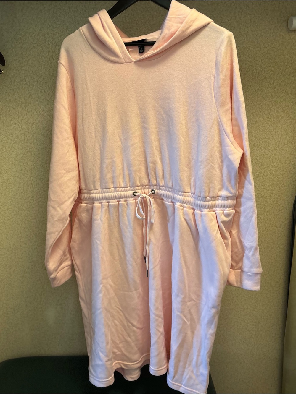 Torrid Soft Light Pink Hooded Sweatshirt Dress